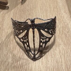 Intricate Silver Dragonfly Cuff Bracelet